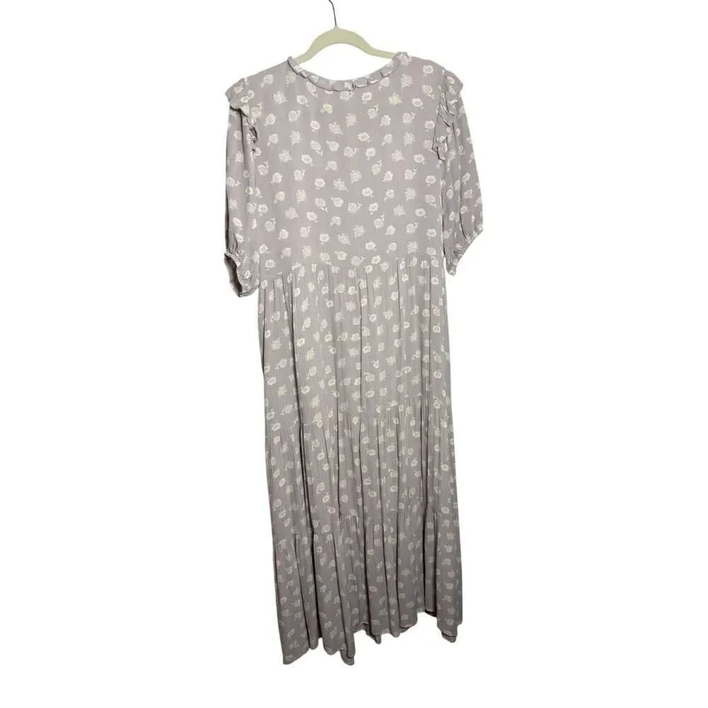 Calista Lavender Floral Maxi Dress Women's Sz. S - Picture 3 of 6